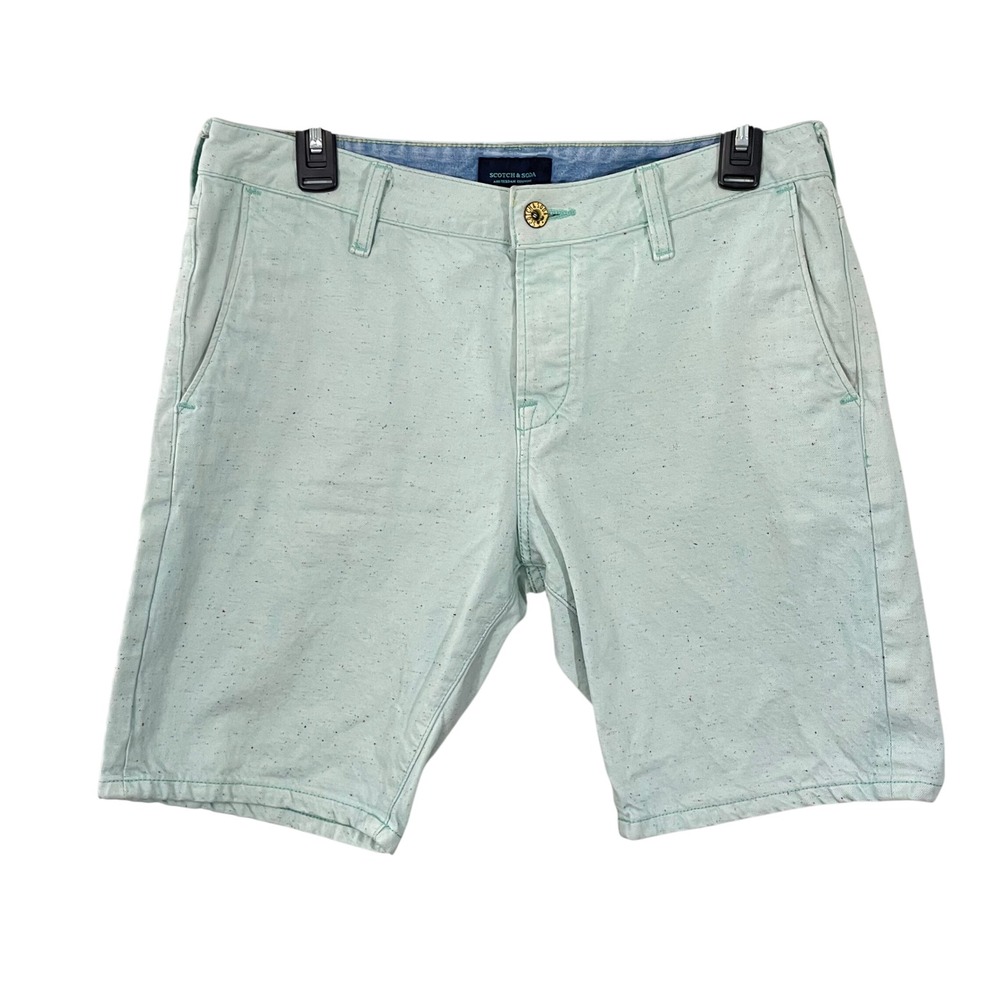 Scotch‎ and Soda Men's Jean Shorts Size 30 Blue Speckled Caliente Denim